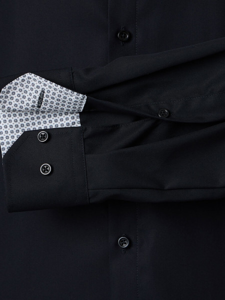 VENTI Comfort Fit Camicia Nero Kent Popeline - Vista 2