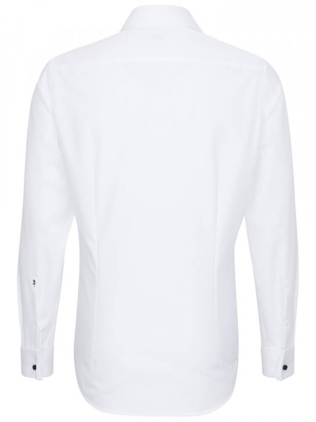 SEIDENSTICKER Slim Fit Camicia Bianco Business Kent Popeline