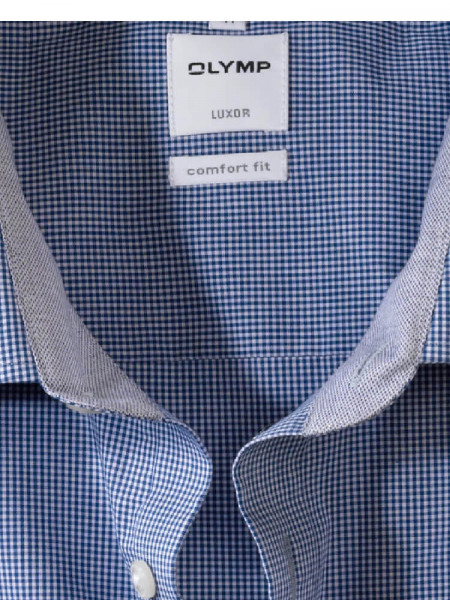 OLYMP Comfort Fit Camicia Blu scuro New Kent Popeline - Vista 1