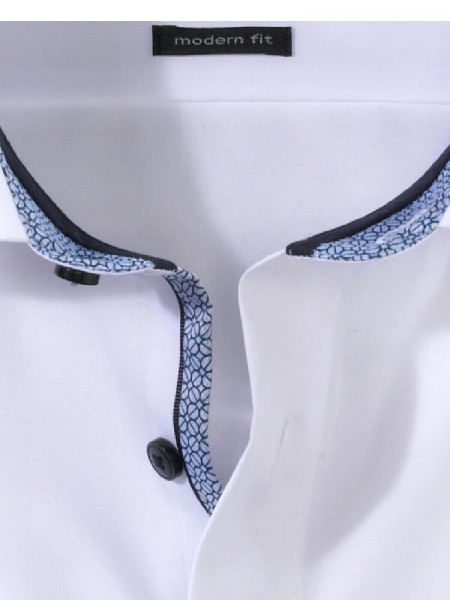 OLYMP Regular Fit Camicia Bianco Global Kent Popeline - Vista 1