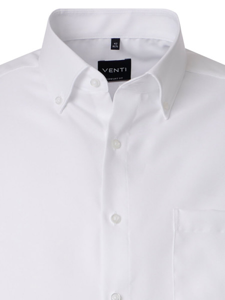 VENTI Comfort Fit Camicia Bianco Button-Down Fein Oxford - Vista 1