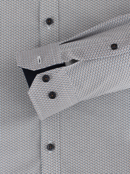 VENTI Slim Fit Camicia Marrone chiaro Kent Easy Care  - Vista 2