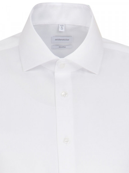 SEIDENSTICKER Tailored Fit Camicia Bianco Haifisch Oxford - Vista 2