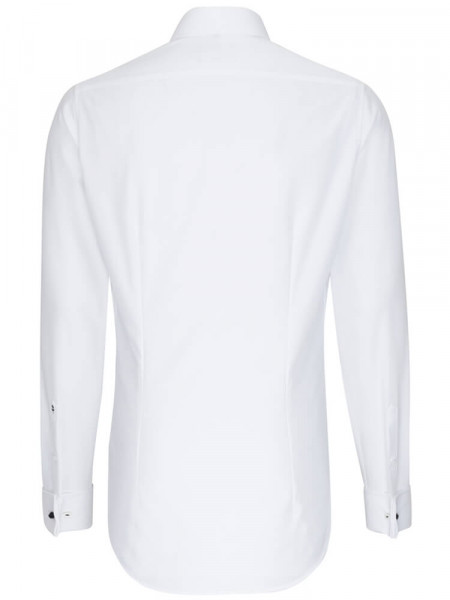 SEIDENSTICKER Slim Fit Camicia Bianco Business Kent Popeline