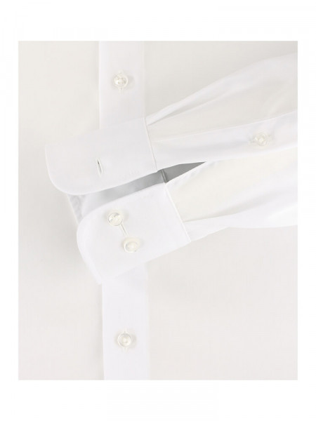 CASAMODA Comfort Fit Camicia Bianco Kent Popeline - Vista 2