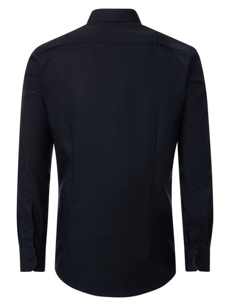 VENTI Regular Fit Camicia Nero Kent Popeline