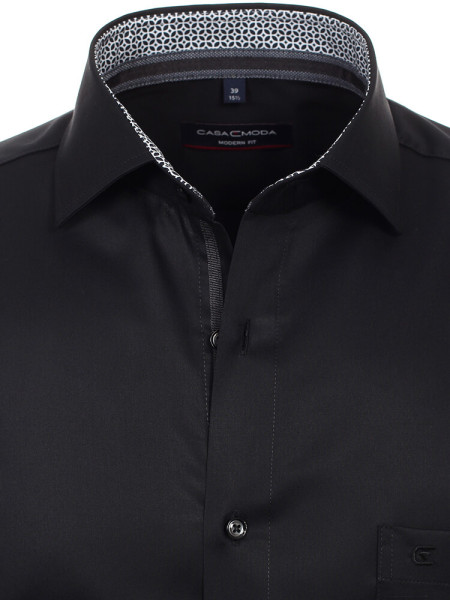 CASAMODA Regular Fit Camicia Nero Kent Easy Care  - Vista 1
