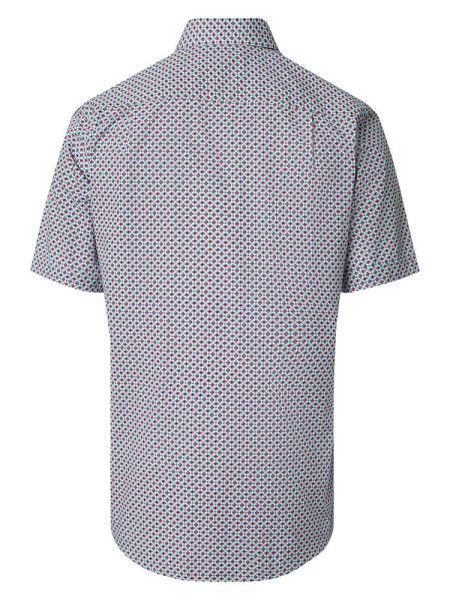 REDMOND Comfort Fit Camicia Rosso Kent Print