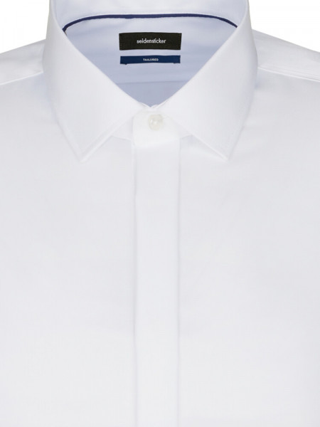 SEIDENSTICKER Tailored Fit Camicia Bianco Business Kent Popeline - Vista 2