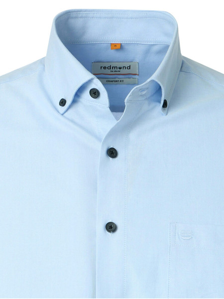 REDMOND Comfort Fit Camicia Azzurro Button-Down Fein Oxford - Vista 1