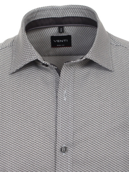 VENTI Slim Fit Camicia Nero Kent Easy Care  - Vista 1