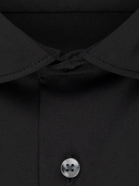 SEIDENSTICKER Slim Fit Camicia Nero Light Kent  Twill - Vista 1