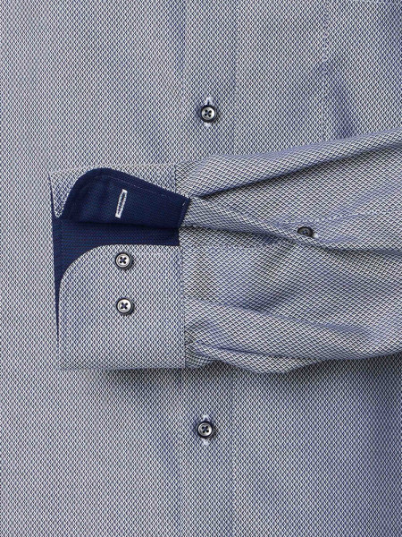 VENTI Comfort Fit Camicia Blu scuro Button-Down Struktur - Vista 2