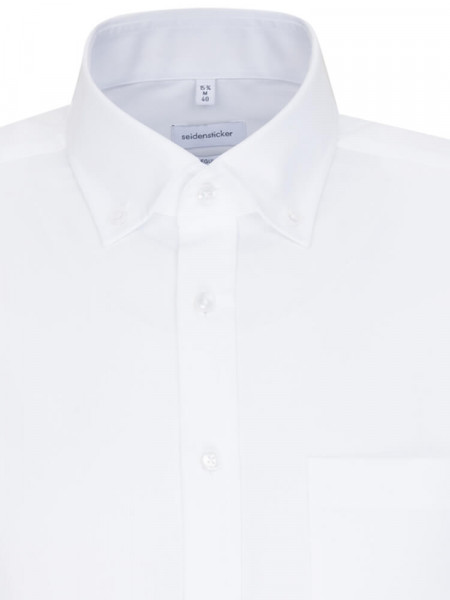 SEIDENSTICKER Regular Fit Camicia Bianco Button-Down Popeline - Vista 2