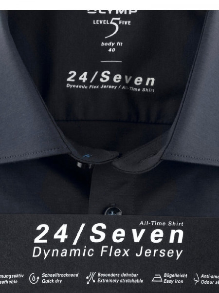 OLYMP Slim Fit Camicia Marino New York Kent Jersey - Vista 1