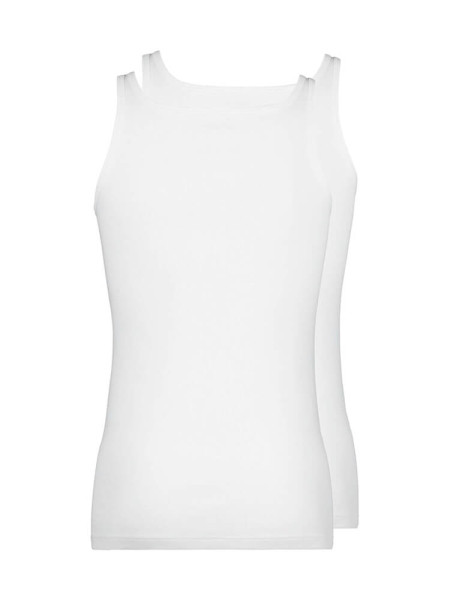 HUBER Regular Fit Bianco Feinripp