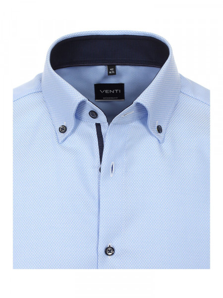 VENTI Regular Fit Camicia Azzurro Button-Down Dobby - Vista 1