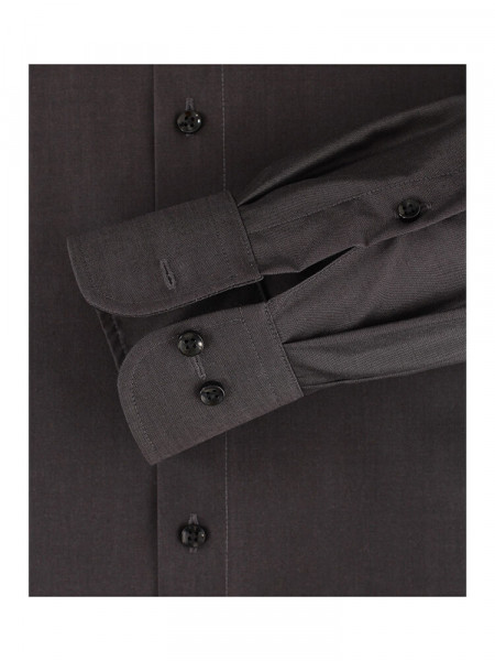 CASAMODA Comfort Fit Camicia Antracite Kent Popeline - Vista 2
