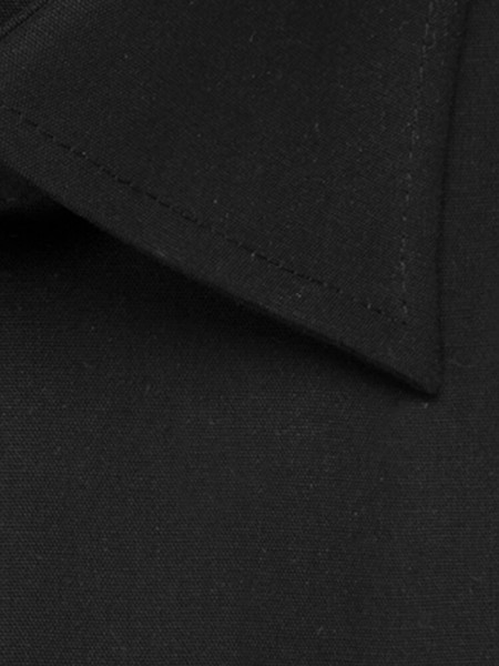 SEIDENSTICKER Regular Fit Camicia Nero Business Kent Popeline - Vista 3