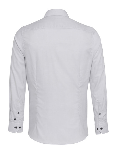 PURE Slim Fit Camicia Bianco Haifisch Struktur