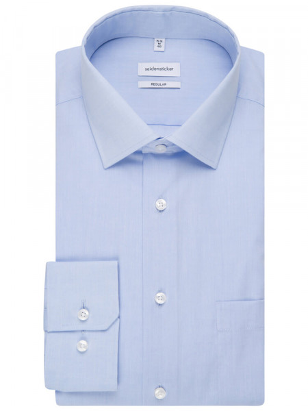 SEIDENSTICKER Regular Fit Camicia Azzurro Business Kent Chambray - Vista 4