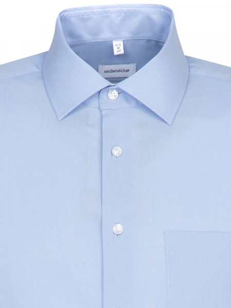 SEIDENSTICKER Regular Fit Camicia Azzurro Business Kent Fil à Fil - Vista 2