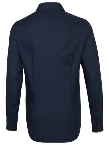 SEIDENSTICKER Slim Fit Camicia Marino Business Kent Popeline