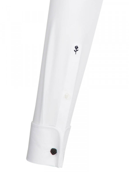 SEIDENSTICKER Tailored Fit Camicia Bianco Kläppchen Popeline - Vista 1