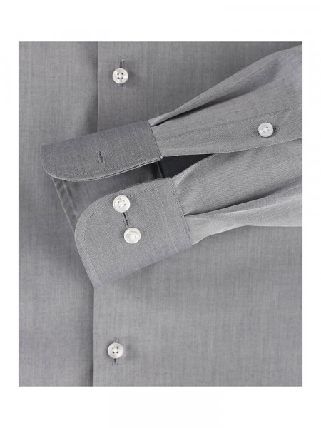 CASAMODA Comfort Fit Camicia Grigio chiaro Kent Popeline - Vista 2