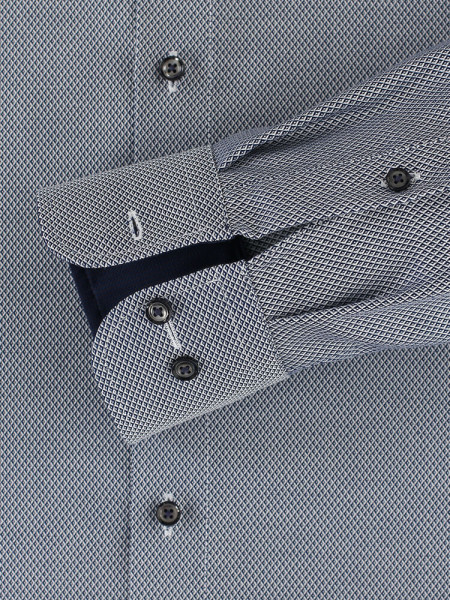 CASAMODA Comfort Fit Camicia Blu fumo Button-Down Struktur - Vista 2