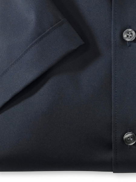 OLYMP Slim Fit Camicia Marino New York Kent Uni Stretch - Vista 2