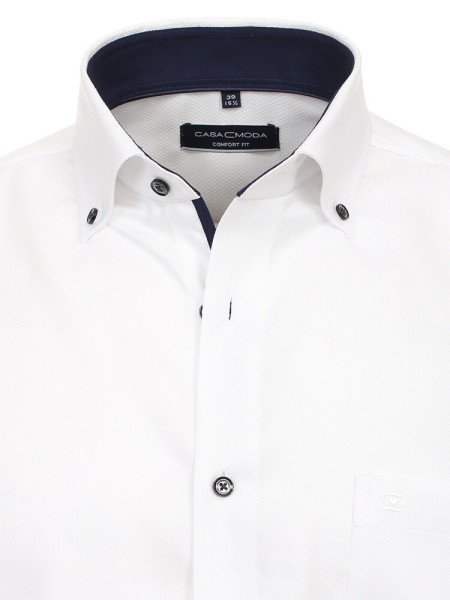 CASAMODA Comfort Fit Camicia Bianco Button-Down Struktur - Vista 1