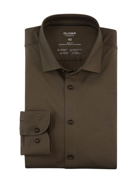 Camicia in jersey OLYMP Level Five 24/Seven body fit