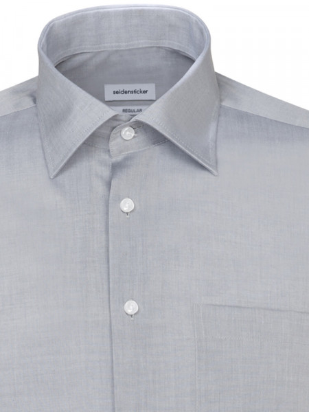 SEIDENSTICKER Regular Fit Camicia Grigio Business Kent Chambray - Vista 2