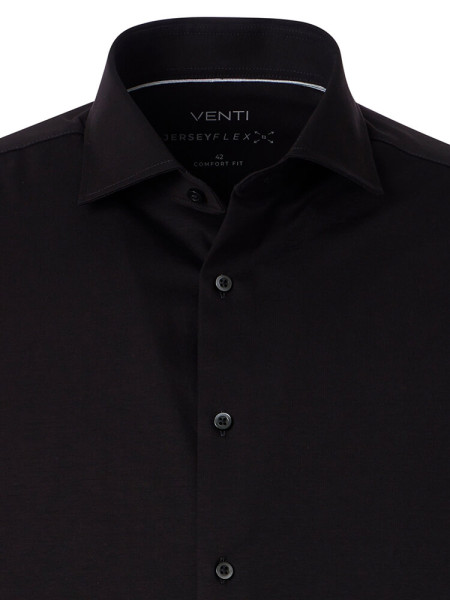 VENTI Comfort Fit Camicia Nero Kent Jersey - Vista 1