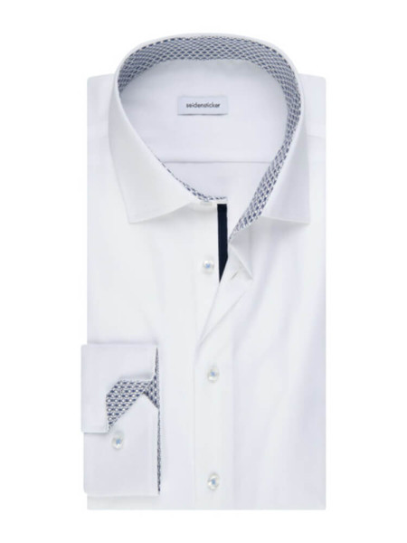 SEIDENSTICKER Tailored Fit Camicia Bianco Business Kent Popeline - Vista 1