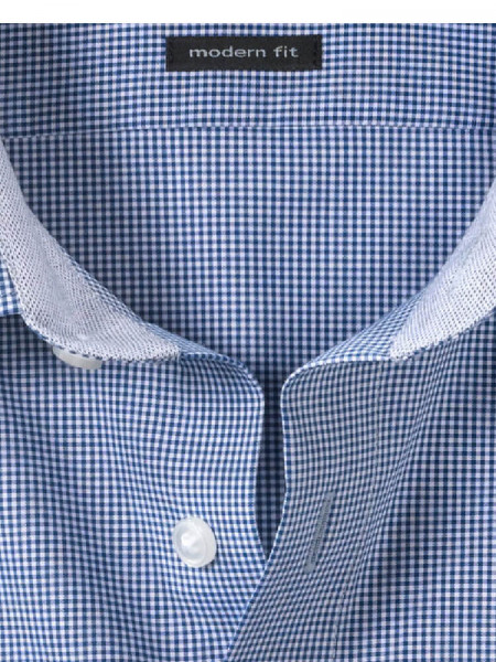 OLYMP Regular Fit Camicia Blu medio New Kent Popeline - Vista 1