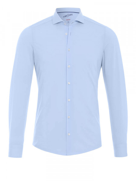 PURE Extra Slim Fit Camicia Azzurro Haifisch Jersey - Vista 1