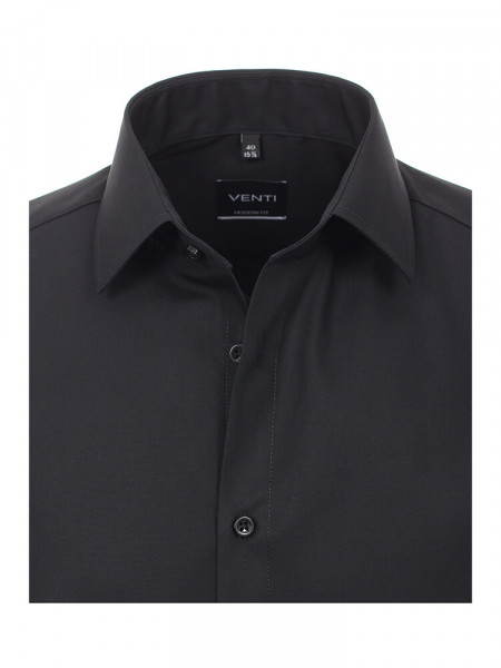 VENTI Regular Fit Camicia Nero Kent Popeline - Vista 1