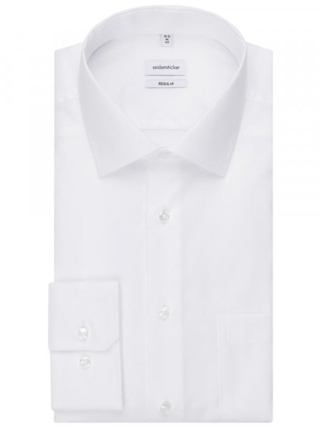 SEIDENSTICKER Regular Fit Camicia Bianco Business Kent Struktur - Vista 4