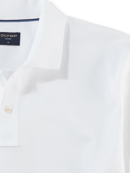 OLYMP Polo Bianco Piqué