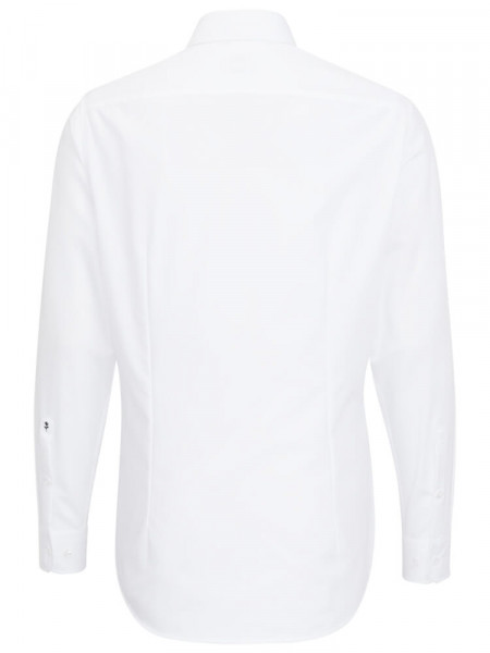 SEIDENSTICKER Slim Fit Camicia Bianco Business Kent Popeline