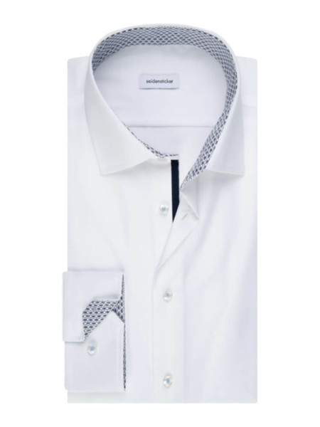 SEIDENSTICKER Regular Fit Camicia Bianco Business Kent Popeline
